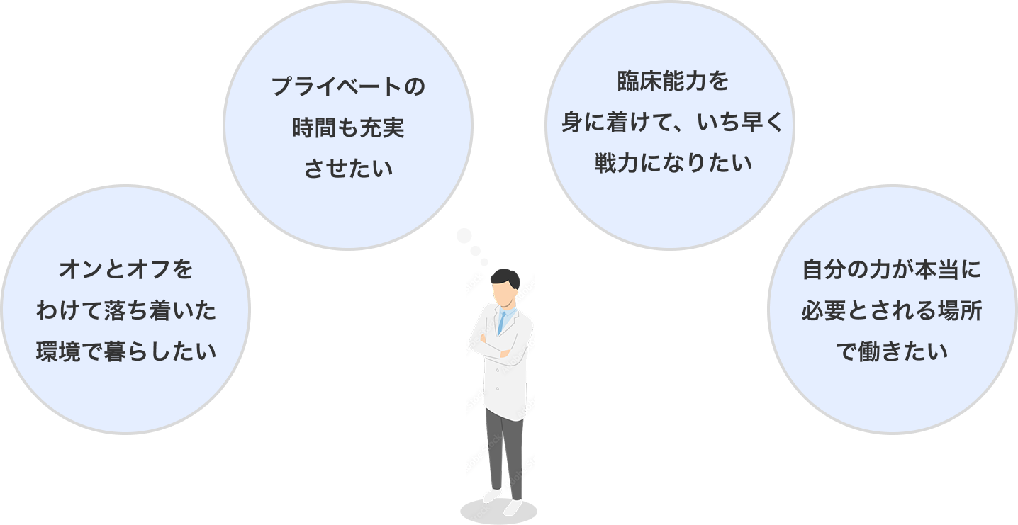 悩んでいる医師のイラスト