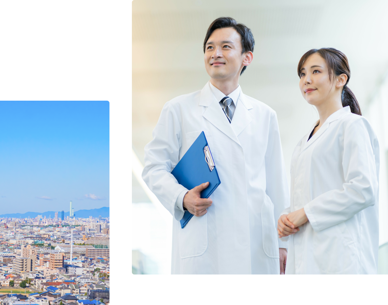 男女の医師の画像